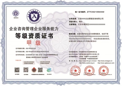 企業咨詢管理企業資質證書申報時間